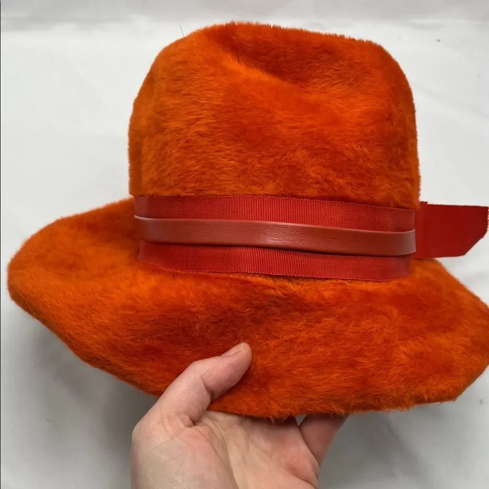 Vintage Orange Western Germany Empress Hat